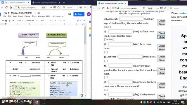 Past simple Present perfect 1/4 смотреть онлайн