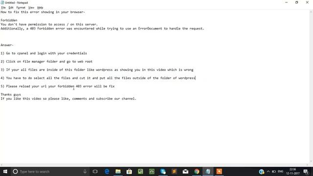 How to fix 403 forbidden error through cpanel step wise смотреть онлайн