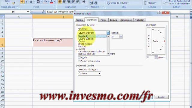 Excel 2007 - Centraliser le contenu d'une cellule sur Excel - Méthode 2 смотреть онлайн