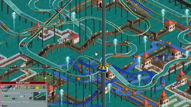 Rollercoaster Tycoon Loopy Landscapes #58 (Crater Lake: A fitting coaster) смотреть онлайн