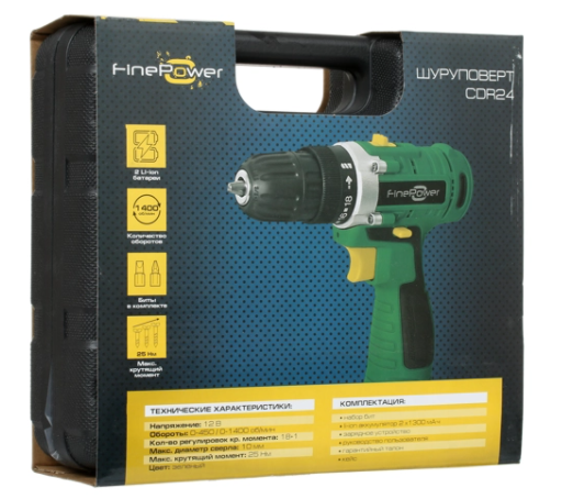 Шуруповерт FinePower CDR24 / Шуруповерт / Шуруповерт щеточный безударный быстрозажимной смотреть онлайн