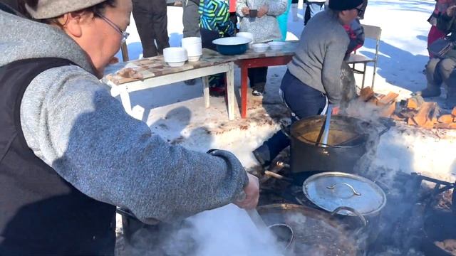 Анавгай с коптера. Берингия 2022 г. Кровяной суп. День оленевода. с. Эссо 7 марта 2022 г.