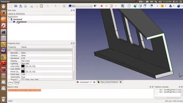 Freecad - Getting Face Area (Using Python Script) смотреть онлайн