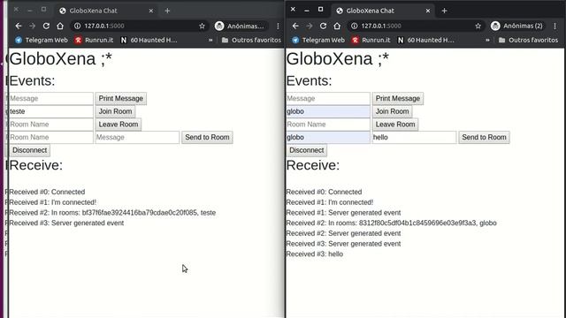 Chat created using Socket.io and Flask Framework. смотреть онлайн