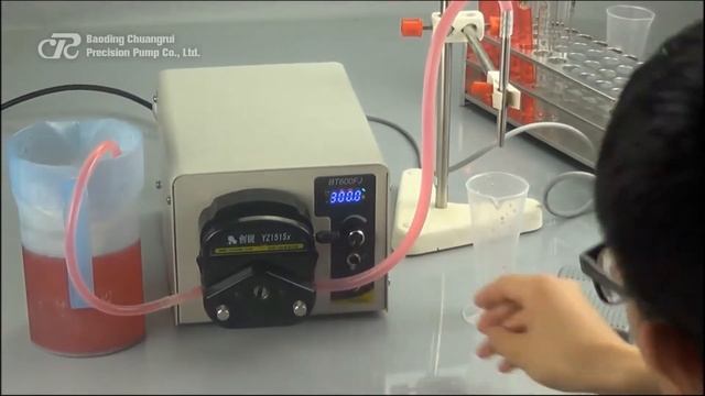 CR BT600FJ peristaltic filling pump works with foot pedal смотреть онлайн