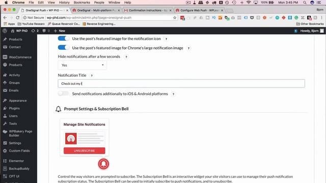 Wordpress Push Notifications Plugin - Onesignal Web Push Notifications смотреть онлайн
