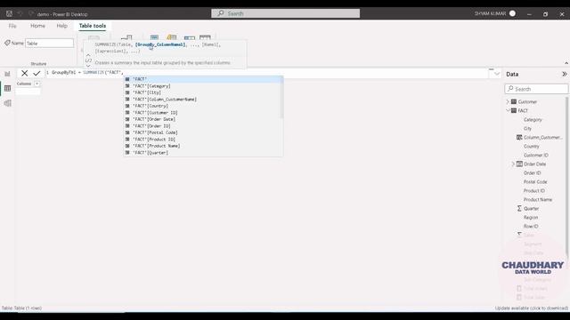 DAX - SUMMARIZE Vs. GROUPBY In PowerBI