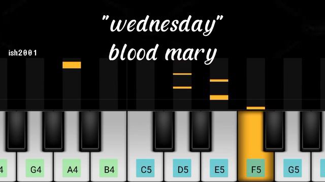 blood mary - lady gaga ft. wednesday | perfect piano app tutorial | easy piano • ish2001 смотреть онлайн