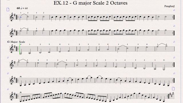 Violin EX12 - G Major Scale 2 Octaves смотреть онлайн