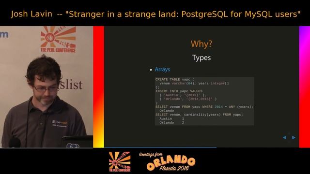 2016 - Stranger in a Strange Land: PostgreSQL for MySQL users - Josh Lavin смотреть онлайн