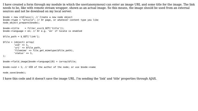 Drupal: How to add an external image to node with a module? смотреть онлайн