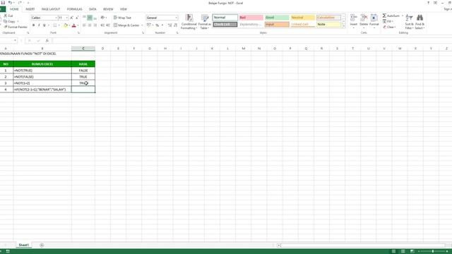 Rumus NOT Excel dan Cara Menggunakan Fungsi Not di Excel смотреть онлайн