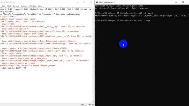 ModuleNotFoundError: No module named 'regex._regex' смотреть онлайн