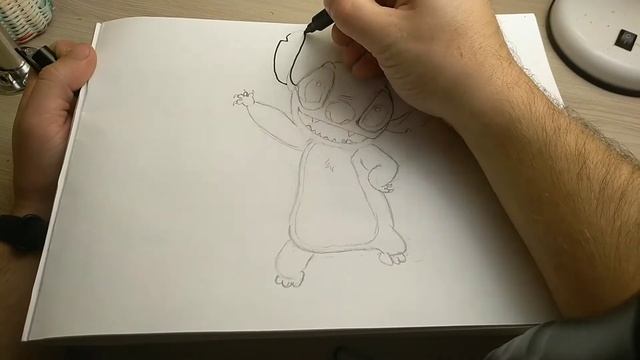 Рисуем персонажа Стич/из Лило и Стич смотреть онлайн