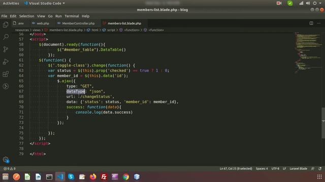 How to add Toggle Switch Button in datatable | Change status without refreshing page | Laravel 8 смотреть онлайн