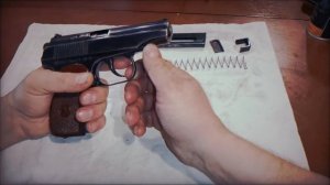 Установка затвора на рамку пистолета ПМ