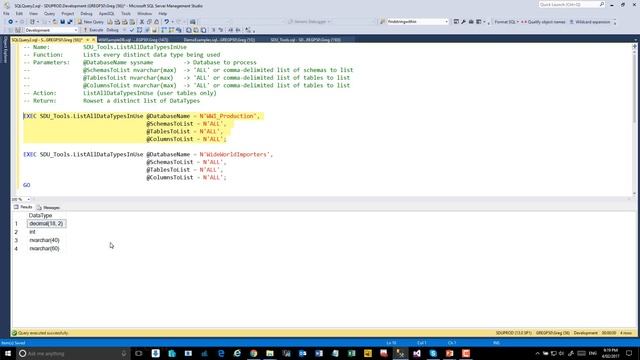 SDU Tools 14 List Data Types In Use in a SQL Server Database смотреть онлайн
