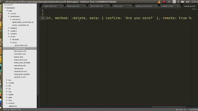 ajax on rails 9 (deleting row from index listing)(Arabic) смотреть онлайн