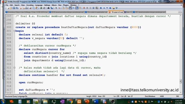 SBD 6 : Cursor di MySQL [Part 2] смотреть онлайн