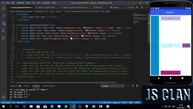 9: Формирование структуры страницы (Верстка) NativeScript Angular смотреть онлайн
