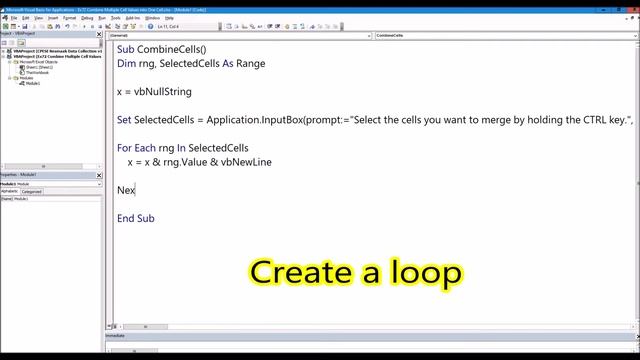 Excel Combine Multiple Cell Values Into One VBA смотреть онлайн