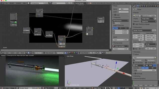 Blender Lightsaber Tutorial - Composite Editor смотреть онлайн