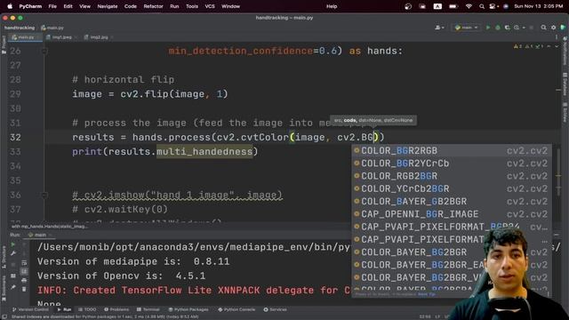 Part 1. Hand tracking ? | Realtime hand, palm, finger detection and tracking using Mediapipe. смотреть онлайн