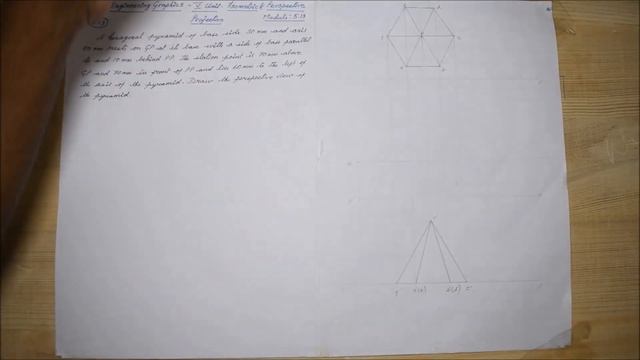 Perspective projection of a Hexagonal Pyramid - M5.13 - Engineering Graphics in Tamil смотреть онлайн