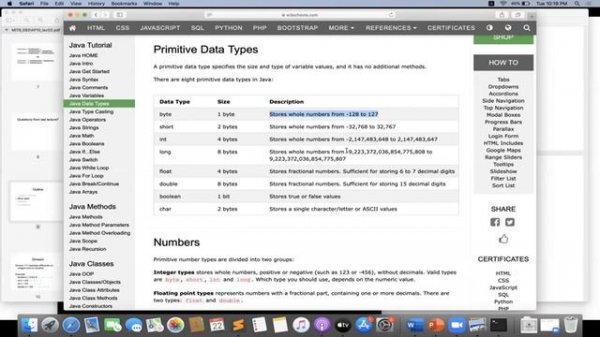 Object Oriented Programming Java Data Types