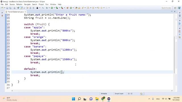 Java Basic 13 - Switch Statement смотреть онлайн