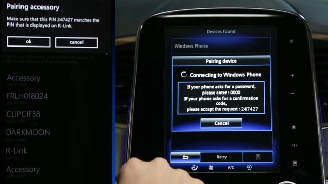 Как выполнить сопряжение со смартфоном на базе Windows Phone смотреть онлайн