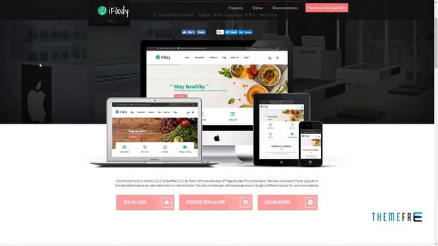 Vina iFoody - Responsive VirtueMart Joomla Template Sigmund Me смотреть онлайн
