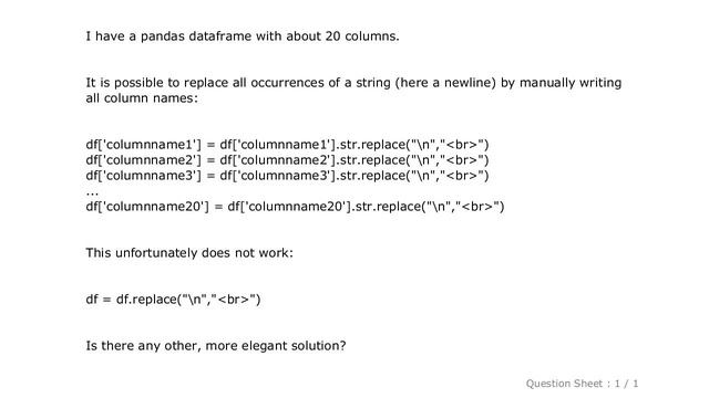 Pandas : Replace all occurrences of a string in a pandas dataframe (Python) смотреть онлайн
