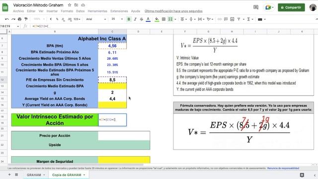 CÓMO VALORAR EMPRESAS Como Benjamin Graham! Crea Tu Plantilla en Google Sheets смотреть онлайн