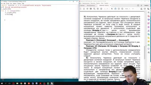 ЗАДАНИЕ 6. ЕГЭ ИНФОРМАТИКА. ЧЕРЕПАШКА смотреть онлайн