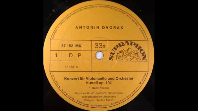 dvorak, cello concerto 1 mov, rostropovich, cello смотреть онлайн