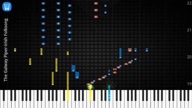 🎹The Galway Piper, Solo & Chord, Irish Folksong, Synthesia Piano смотреть онлайн