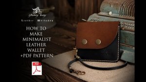Кошелек с монетницей из кожи своими руками + выкройка PDF \ Сделай сам