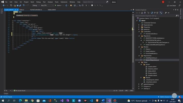 .Net Core 5.0 ile Emlak Sitesi - Repository ile Ekleme смотреть онлайн