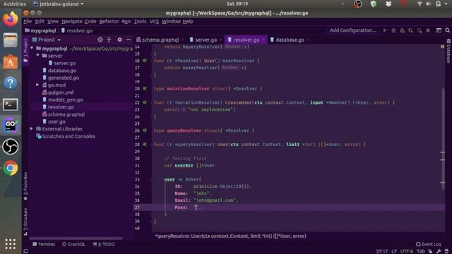 Create a GraphQL with MongoDB Go смотреть онлайн