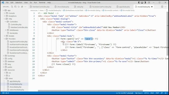 Laravel 9 CRUD (Create, Read, Update and Delete) - Bootstrap 5 Modal Add Edit and Delete смотреть онлайн