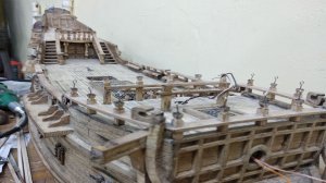 № 61 Сборка модели корабля Черная Жемчужина. Установка бортового ограждения часть первая.