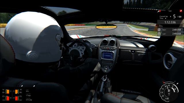 Assetto Corsa:Pagani Huayra drifting at spa смотреть онлайн