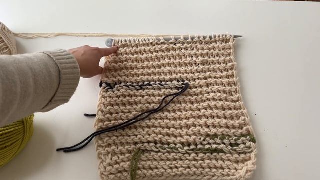 Шарф оверсайз длинный и широкий с разноцветными нитками. Вязание для начинающих #knittingpattern