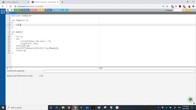Algorithmics & Programming - Exercise - Fibonacci sequence смотреть онлайн