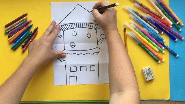 Как нарисовать Дом-Гриб. Урок рисования для детей от 5 лет | Детское творчество смотреть онлайн