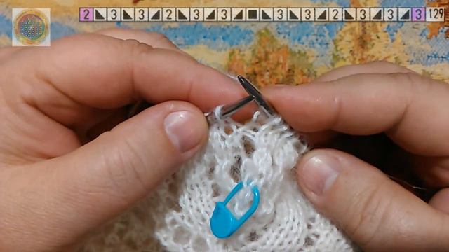 9. Шаль спицами "КЛЕМАТИС". Конец. смотреть онлайн