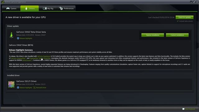 Nvidia Geforce 334.67 Beta Driver with Geforce Experience v1.8.2 and whats new!! смотреть онлайн