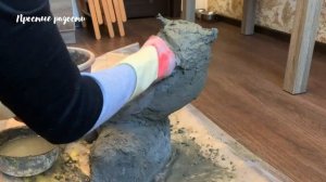 Сова из цемента для сада своими руками//Поделки из цемента