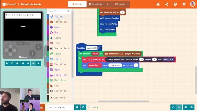 Special Abilities & Health Bars - Making an RPG in MakeCode Arcade смотреть онлайн